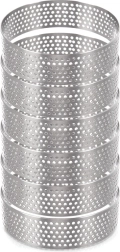 Perforuoti nerūdijančio plieno žiedai tartaletėms 7 cm, rinkinys 6 vnt.