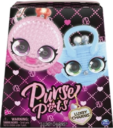 Purse Pets rankinės pakabukai 2 vnt. rinkinys – prabangūs gyvūnų charms su judančiomis akimis