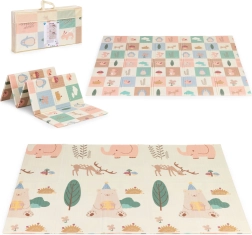 Double-sided educational foam play mat 200 × 150 cm, foldable with IPLAY bag