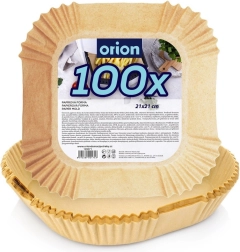 Popieriniai kvadratiniai įdėklai karšto oro gruzdintuvei 21 × 21 cm, 100 vnt.