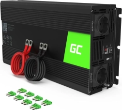 Įtampos keitiklis 12V/230V Green Cell su modifikuota sinusoide 1500W
