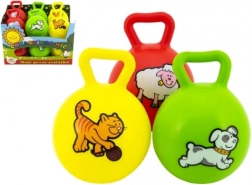 Kamuoliukas su rankenėle ir barškučiu mano pirmieji gyvūnėliai, 10 cm