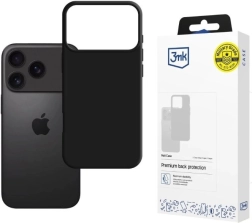 Matinis 3MK dėklas, skirtas Apple iPhone 17 Pro Max – juodas