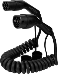 Spiralinis įkrovimo kabelis elektromobiliams Type 2 – 5 m