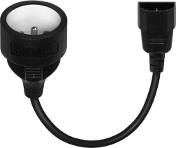 Power adapter IEC C14 – CEE 7/5 (E) 15 cm SAVIO