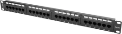 Patch panel 24 ports 1U Cat 5e black