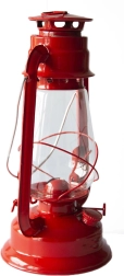 Petrolejinė lempa 30 cm raudona