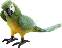 Plastic figurine of a green parrot