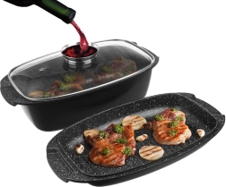 Granito kepimo forma 3-in-1 su dangčiu GRANDE 5 l, 39 × 22 cm