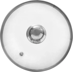 Stiklinis dangtis 20 cm su nerūdijančio plieno kraštu