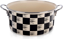 Enamel Pot Checkerboard 26 cm, 5 l