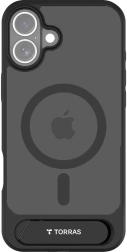 Torras Pstand dėklas iPhone 16 – juodas