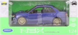 Metalinis Subaru Impreza WRX STI 1:24 modelis su atidaromomis dalimis