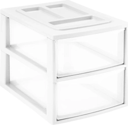 Plastic rack with two drawers 38 × 27 × 26 cm