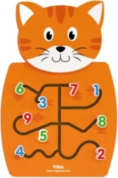 Medinė lentelė su skaičiais Katė VIGA