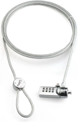 Laptop lock with combination cable lobster code