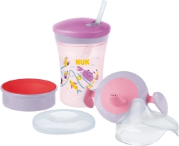 Vaikiškas puodelis NUK Learn to Drink Set, 230 ml, be BPA