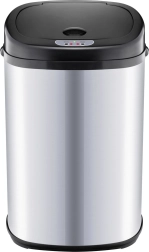 Touchless stainless steel bin with automatic sensor