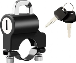 Motociklo šalmo spyna 20–24 mm – aliumininis antivagystinis laikiklis ant vairo