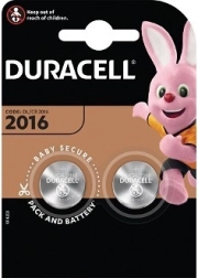 DURACELL lithium coin battery CR2016 3V – 2-pack
