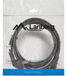 LANBERG Power Cable CEE 7/7 – IEC 320 C13, 3 m, Black, VDE