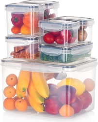 Set of Airtight Food Containers with Lids and Seals, 7 pcs