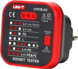Socket Tester with RCD UNI-T UT07B-EU