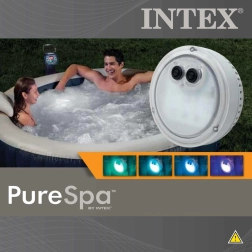Daugiapalvė LED lempa su baterijomis sūkurinėms vonioms INTEX PureSpa