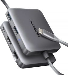 Axagon HMC-5HL USB-C šakotuvas 5 viename su HDMI 4K/60 Hz, GLAN ir PD 100 W