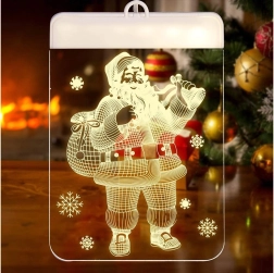 Kalėdinė 3D stiklinė lango dekoracija