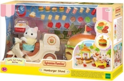 Sylvanian Families mobilusis mėsainių restoranas su Latte Cat figūrėle