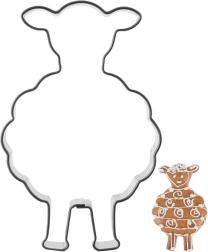 Nerūdijančio plieno sausainių forma „Aviukas“ 7 cm