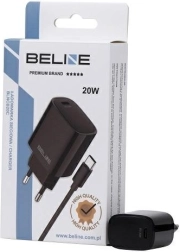 Kompaktiškas sieninis įkroviklis 20 W USB‑C + USB‑C laidas – Balta