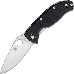 Kišeninis peilis Spyderco Tenacious, lygi geležtė, satino apdaila, juoda G10