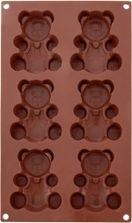 Silikoninė kepimo forma meškučiai 30 × 17,5 × 2 cm