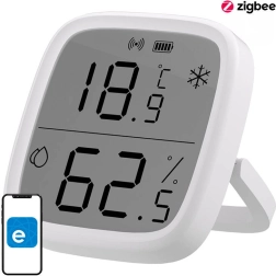 Išmanus ZigBee temperatūros ir drėgmės jutiklis Sonoff su LCD