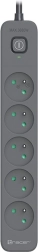 Surge-Protected Power Strip Tracer Power Line+ 3m Graphite