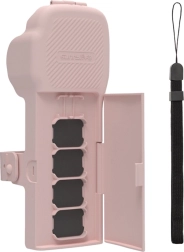 Apsauginis dėklas Sunnylife su dirželiu ir kaklo virvele DJI Osmo Pocket 3 – rožinis