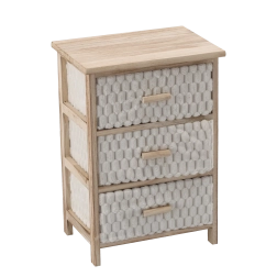 Chest of drawers with 3 fabric drawers 40 × 29 × 58 cm