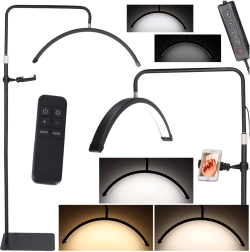 LED lenkta kosmetinė lempa 36 W su reguliuojama spalvų temperatūra ir stovu