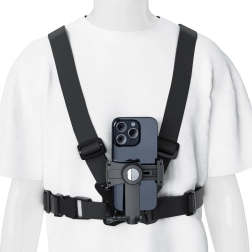 Krūtinės diržas telefonui ir GoPro su veidrodėliu