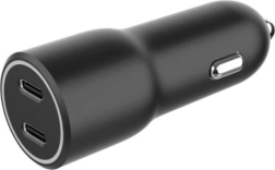Automobilinis įkroviklis su 2x USB-C PD 40W juodas