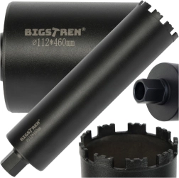 Deimantinė karūninė gręžimo freza BIGSTREN 112 × 460 mm, sriegis 1.1/4 UNC