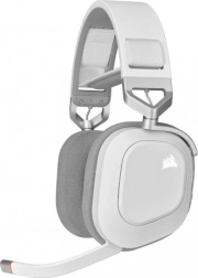 HS80 RGB gaming wireless headset with surround sound, white