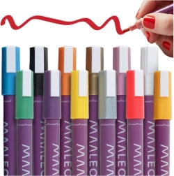 MAALEO akriliniai dekoratyviniai žymekliai, 12 spalvų