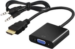 HDMI (M) į VGA (F) adapteris su garsu