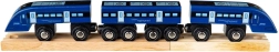 Bigjigs Rail mėlynas greitaeigis traukinys