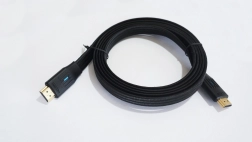 Plokščias HDMI 2.1 kabelis 2 m juodas 8K