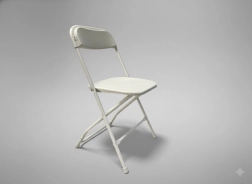 Folding catering chair white