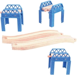 Medinė tilto konstrukcija traukinių bėgiams Bigjigs Rail